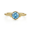 Gabriel 14K Yellow Gold Blue Topaz Bujukan Ring