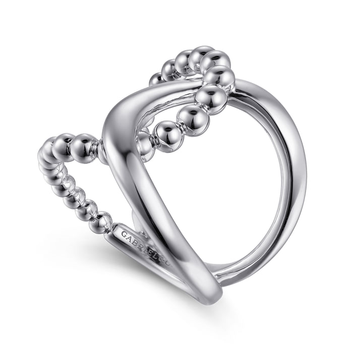 Gabriel & Co. Sterling Silver Interlocking Wide Ring - NAGI