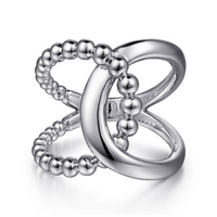Gabriel & Co. Sterling Silver Interlocking Wide Ring