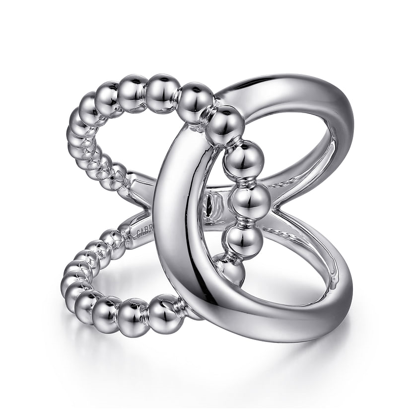 Gabriel & Co. Sterling Silver Interlocking Wide Ring