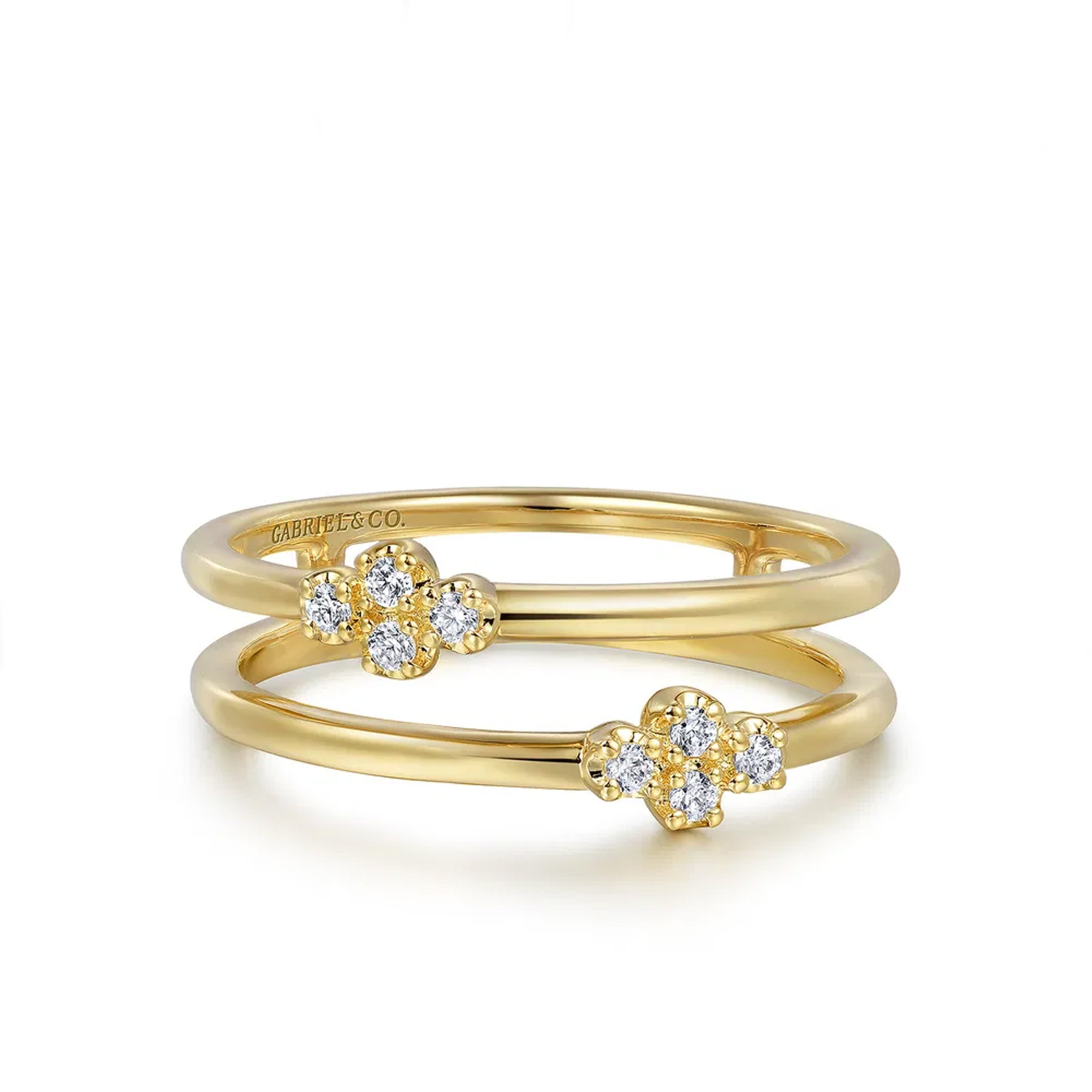 Gabriel & Co. 14K Yellow Gold Diamond Easy Stackable Ring