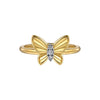 Gabriel 14K Yellow Gold Diamond Diamond Cut Butterfly Ring