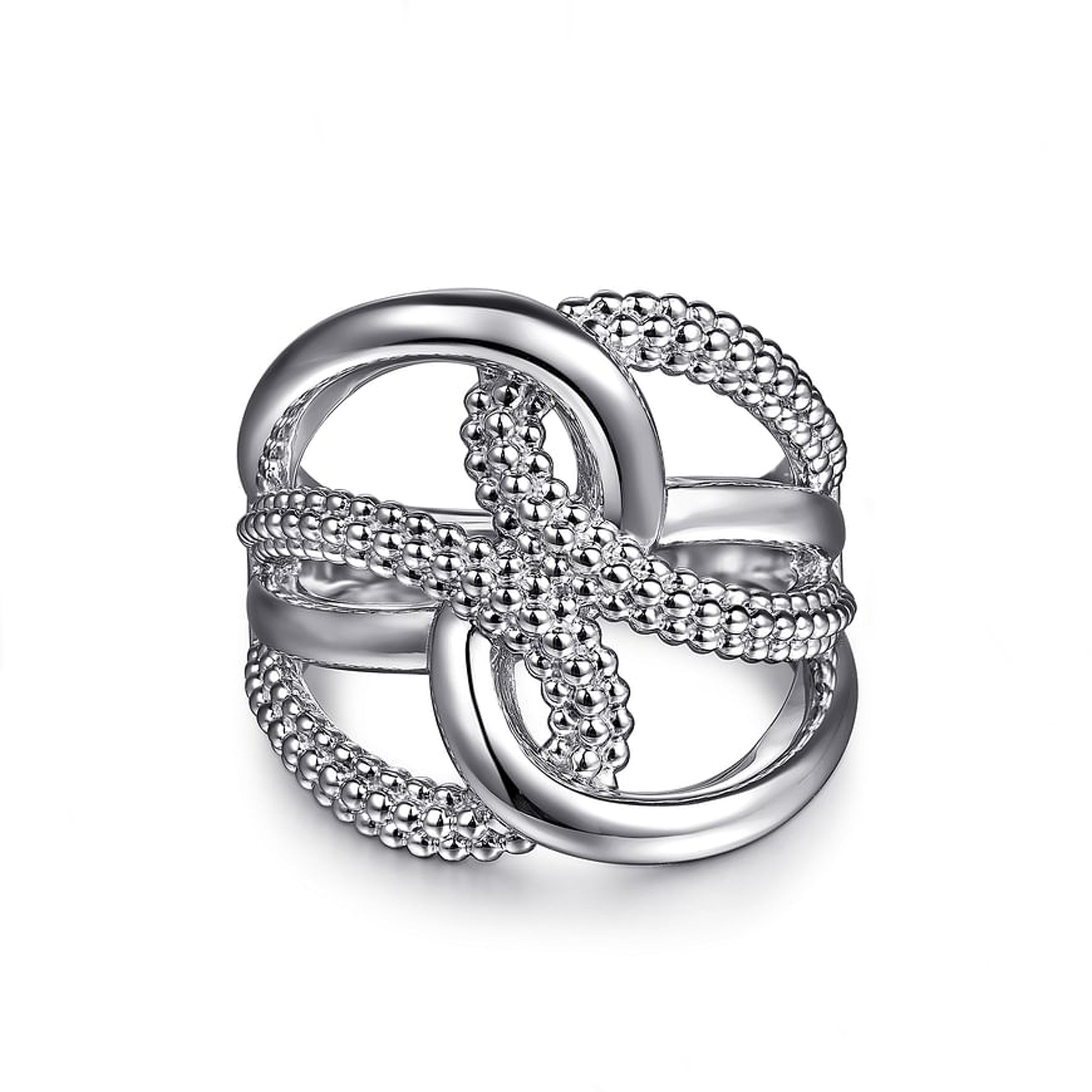 Gabriel & Co. Sterling Silver Bujukan Twisted Ring