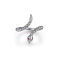 Gabriel & Co. Sterling Silver Ruby Bypass Snake Ring