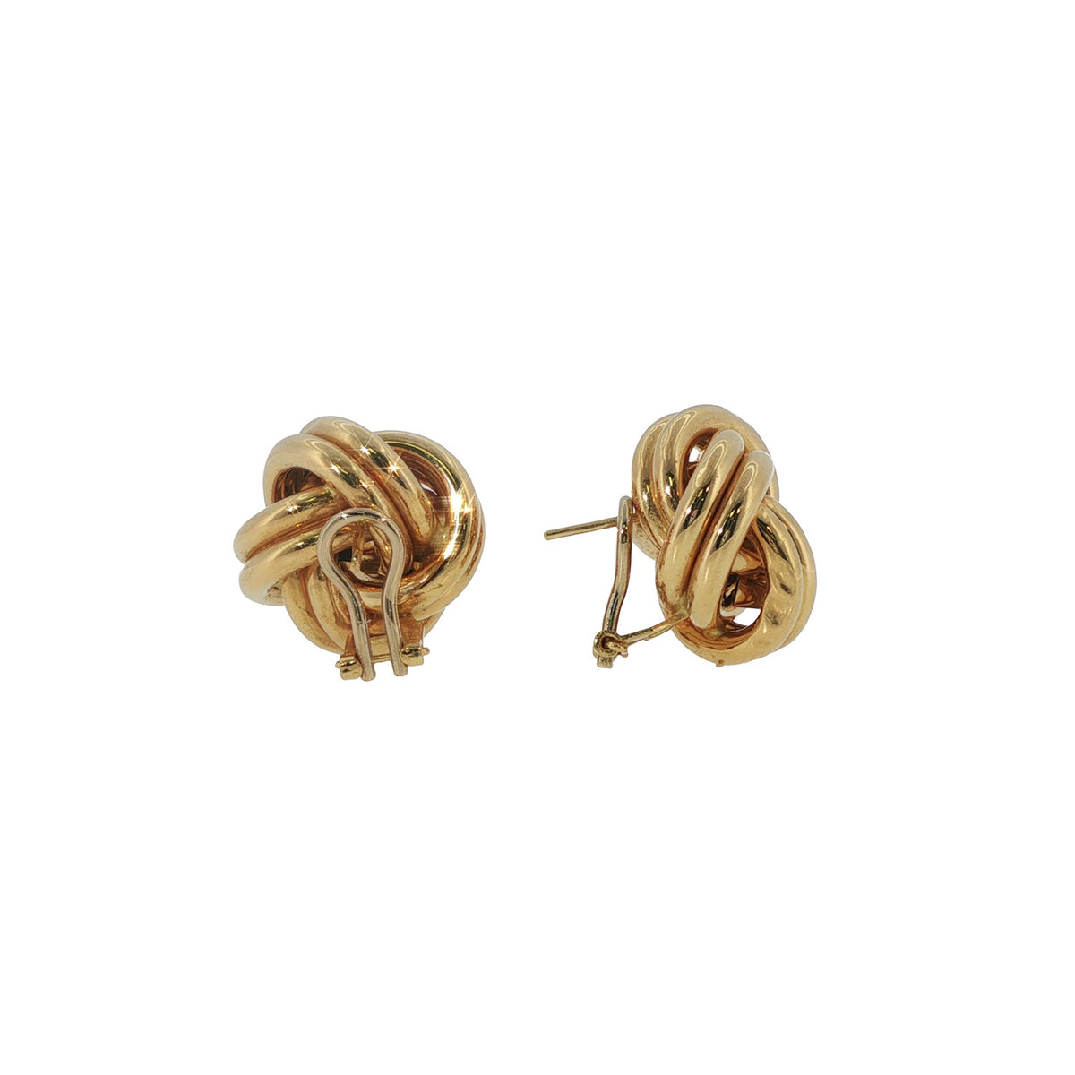 Pre-Owned 18K Yellow Gold Love Knot Earrings