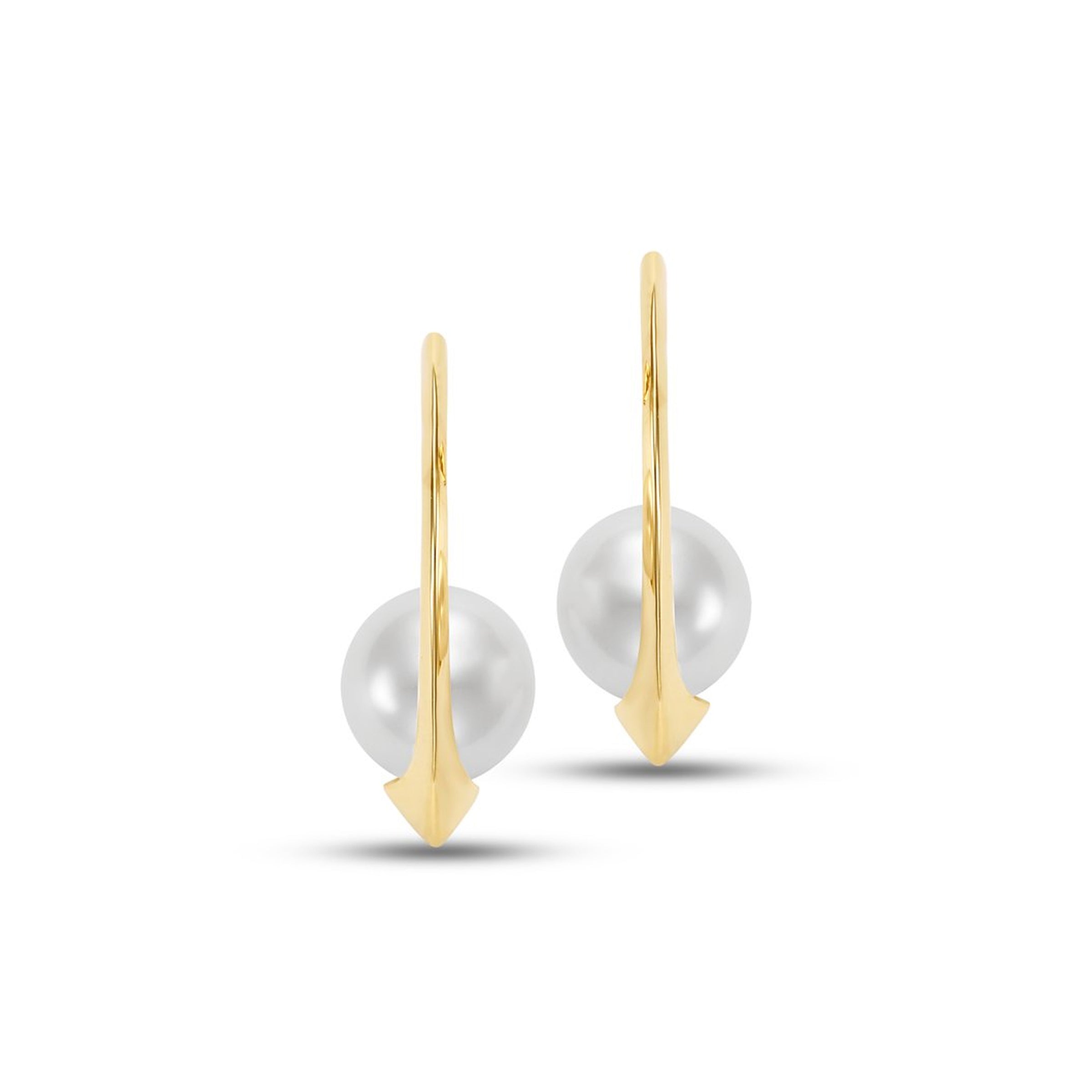 Mastoloni 14K Yellow Gold 9-9.5MM Freshwater Pearl Earrings