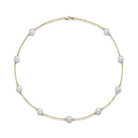 Mastoloni 14K Yellow Gold FreshWater Pearl Station Necklace