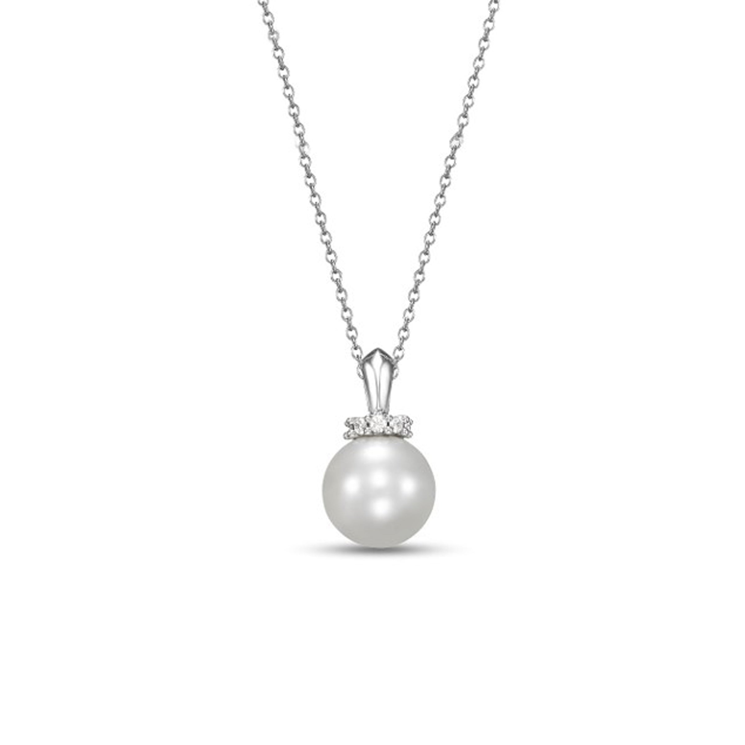 Mastoloni 18K White Gold 10-10.5MM Pearl Drop Necklace