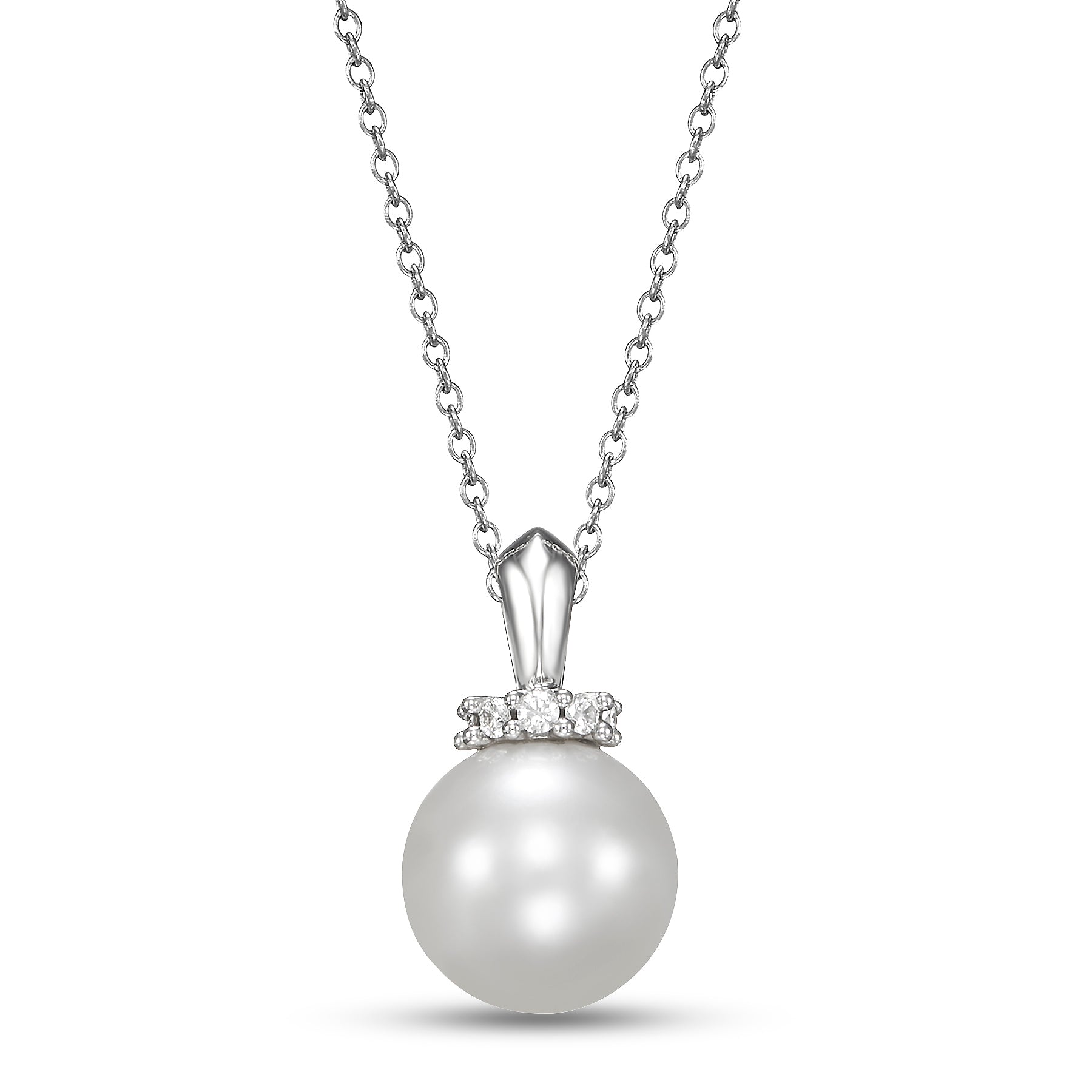 Mastoloni 18K White Gold 10-10.5MM Pearl Drop Necklace
