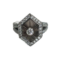Pre-owned Boucheron 18K White Gold Split Shank Diamond Ring - NAGI