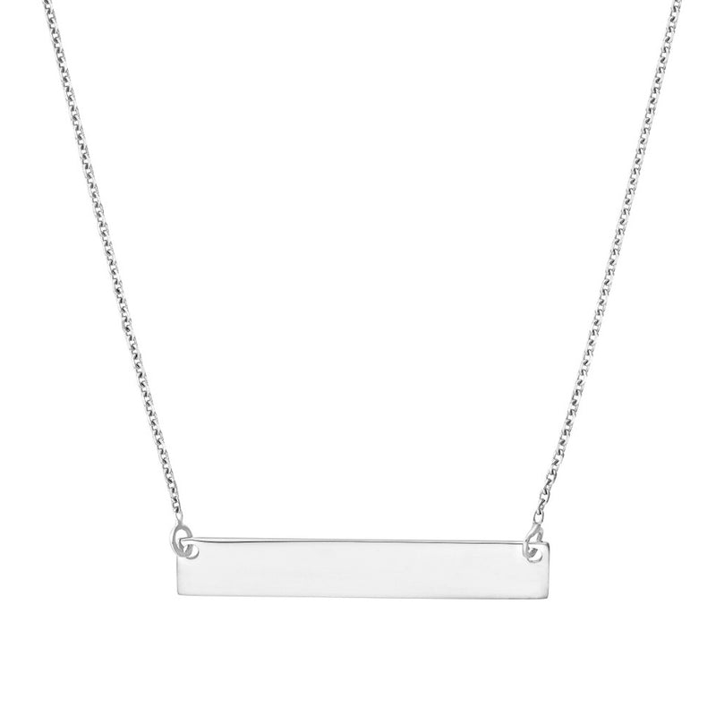 14k White gold Mini Nameplate Necklace