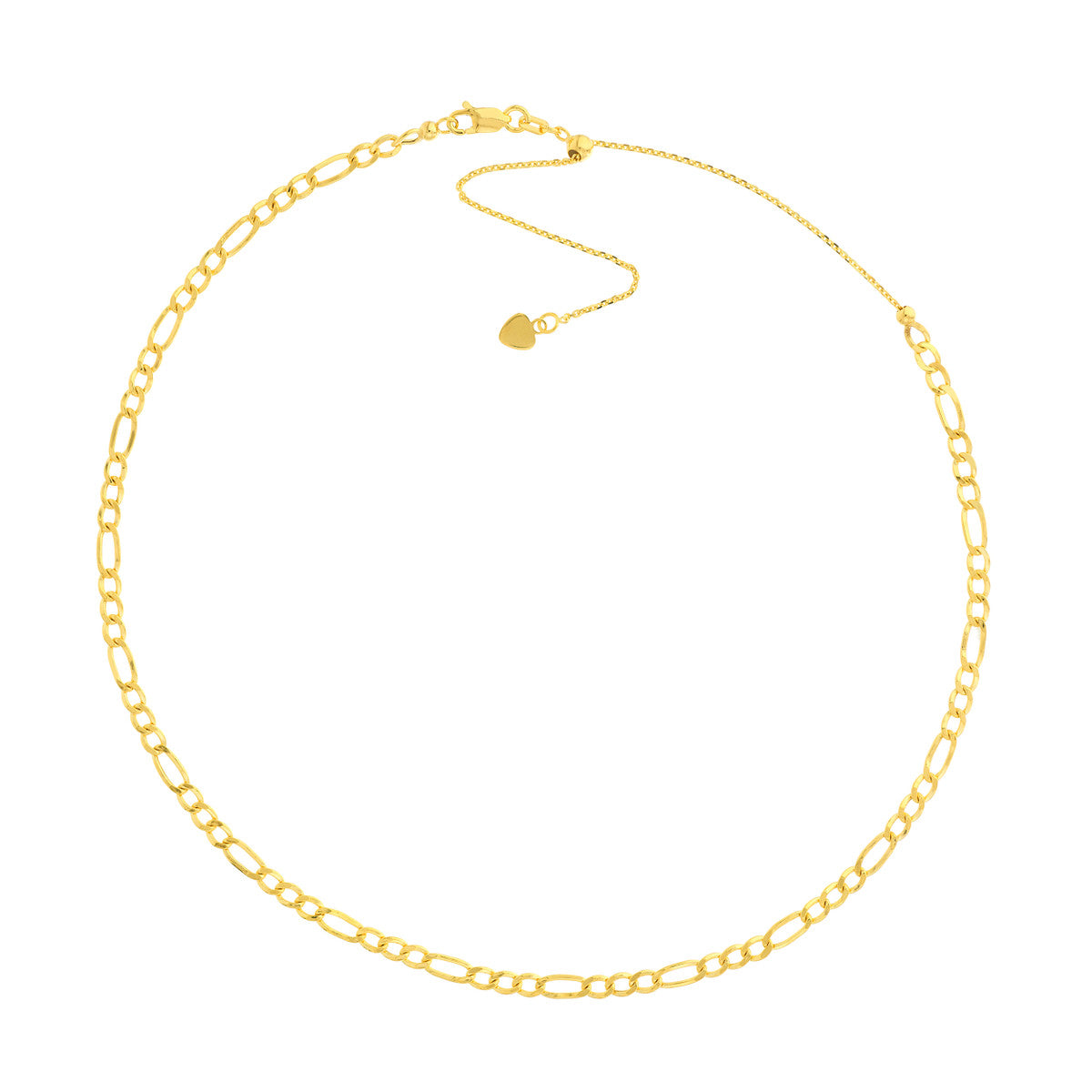14K Yellow Gold Figaro Chain Necklace
