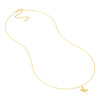 14K Yellow Gold Tilted Butterfly Necklace