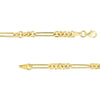 14K Yellow Gold 5+1 Round Paper Clip Chain with Pear Lock