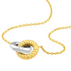 14K Two-Tone Interlocking Circle Necklace