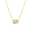 14K Two-Tone Interlocking Circle Necklace