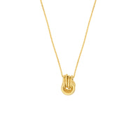 14K Yellow Gold Love Knot Necklace - NAGI
