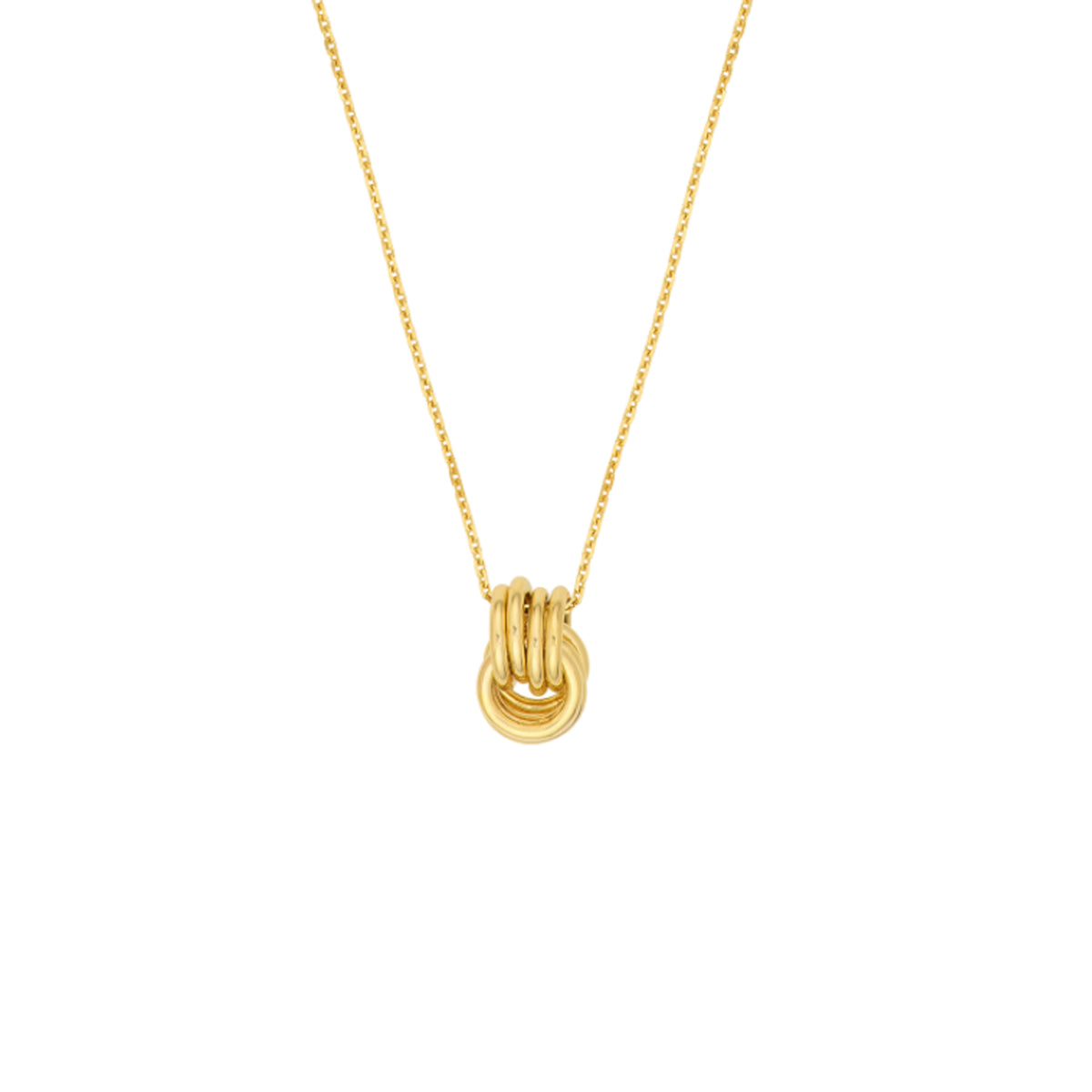 14K Yellow Gold Love Knot Necklace - NAGI