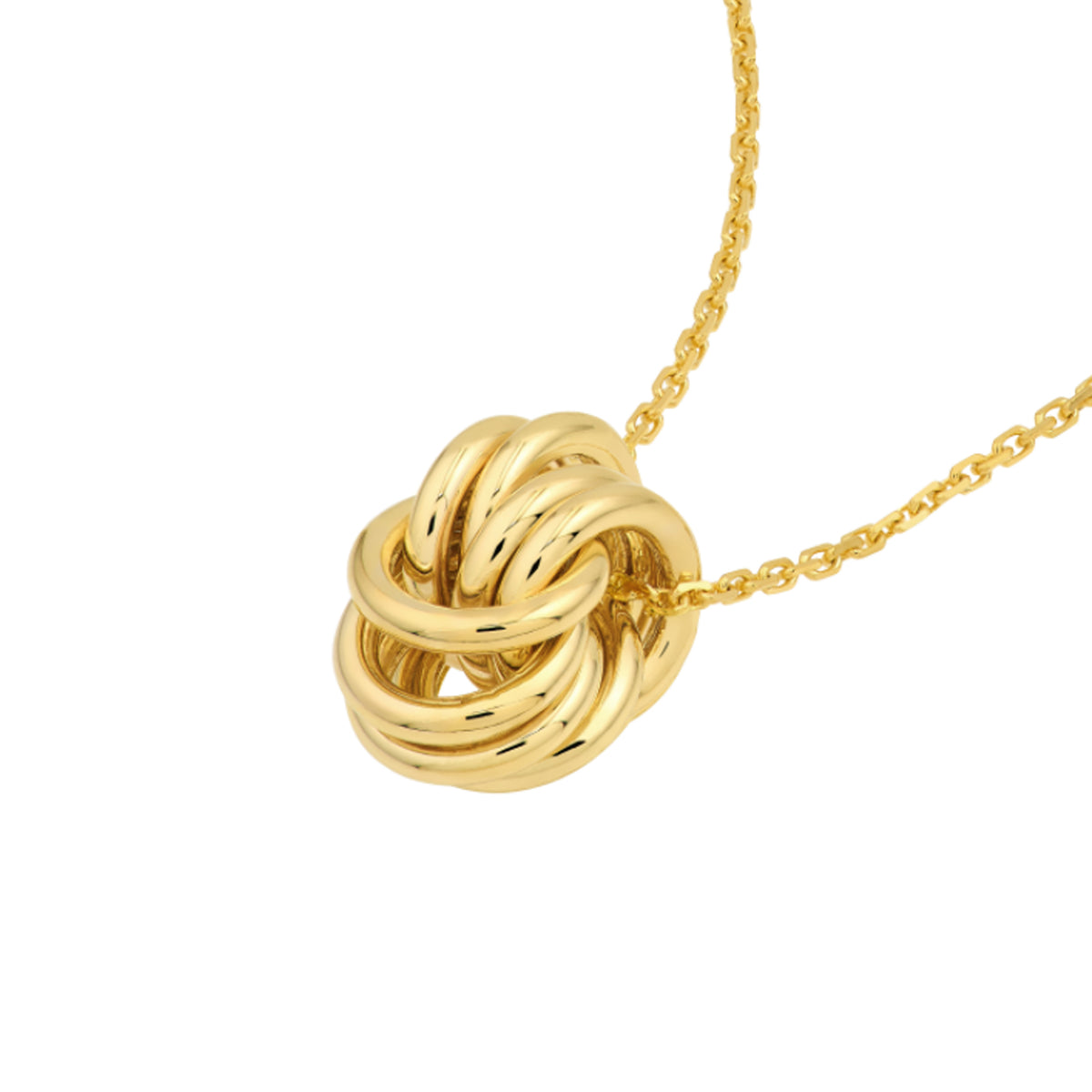 14K Yellow Gold Love Knot Necklace - NAGI
