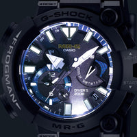 Casio G-Shock Frogman MRG Brinicle White Blue Sapphire Titanium Watch MRGBF1000EB-1A