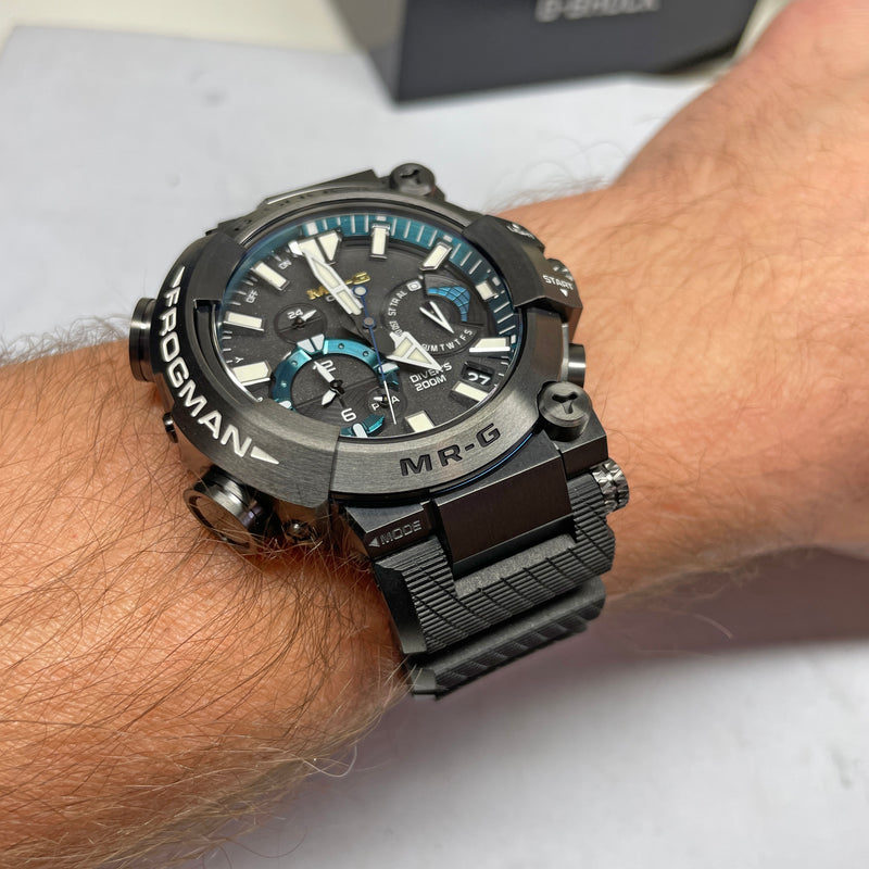 Casio G-Shock MRG Frogman Blue Titanium Dive Watch MRGBF1000R-1A