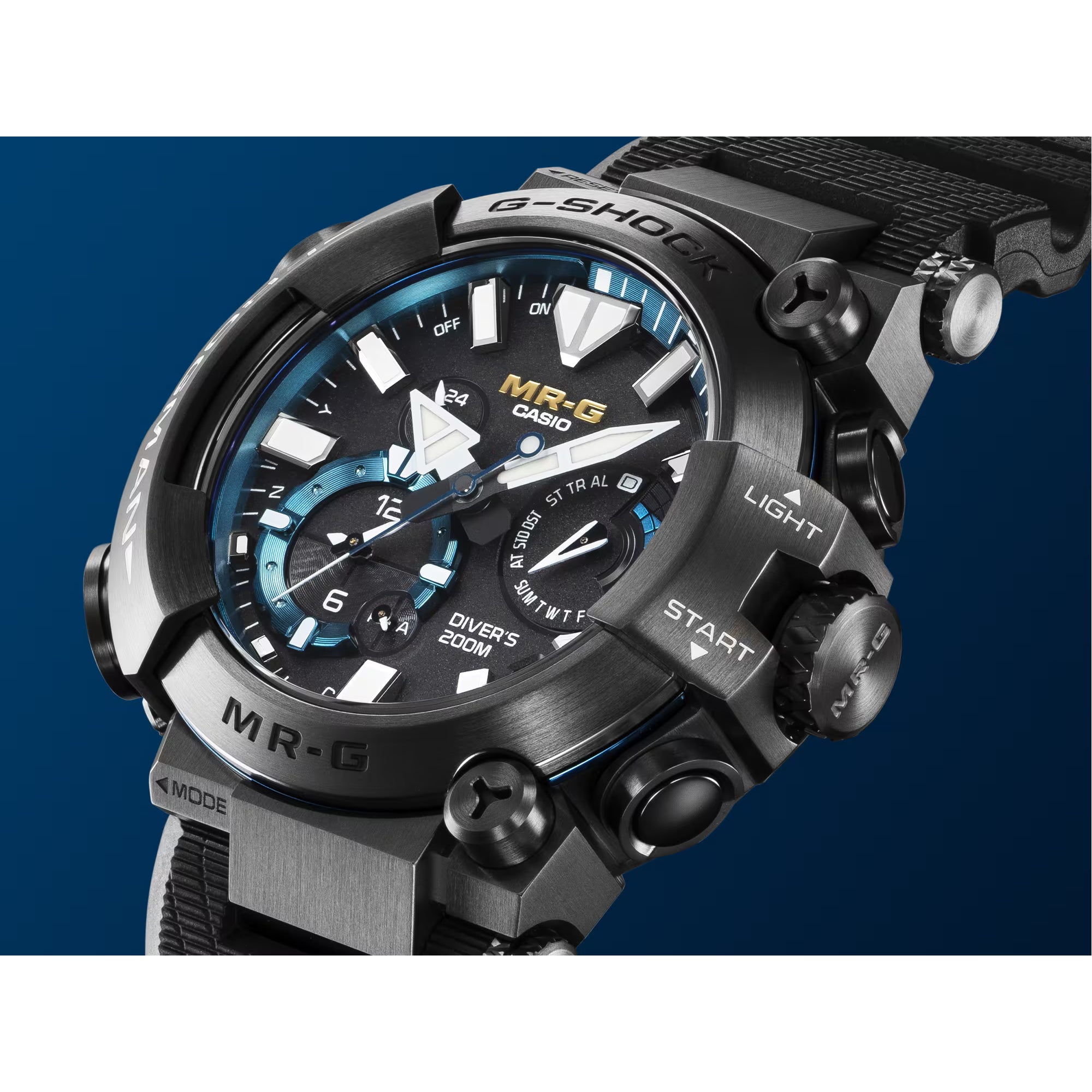 Casio G-Shock MRG Frogman Blue Titanium Dive Watch MRGBF1000R-1A