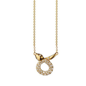 Monica Rich Kosann "Never Fear" Snake Diamond Necklace