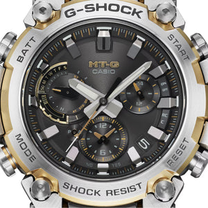 Casio G-Shock MTG MTGB3000D-1A9 Silver & Gold Steel Bluetooth Watch Limited