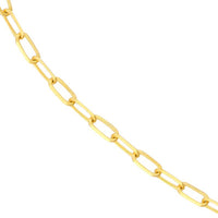 14k Yellow Gold Diamond Cut Paperclip Chain