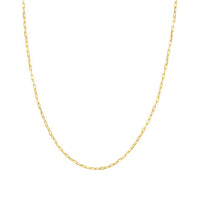 14k Yellow Gold Diamond Cut Paperclip Chain