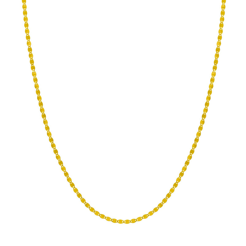 14K Yellow Gold 2.70MM Valentino Chain, 18 Inches
