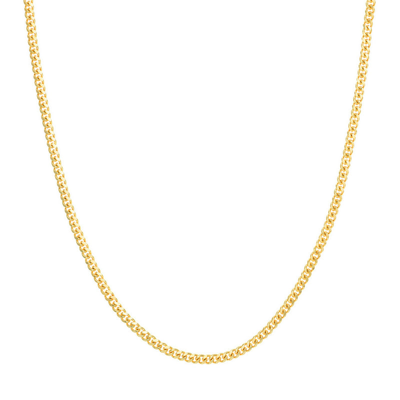 14K Yellow Gold 3.50mm T-Miami Cuban Chain with Lobster Lock