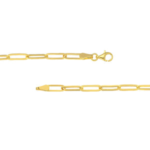 14K Yellow Gold 3.80MM Long Link Chain Necklace