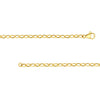 14K Yellow Gold 4.5MM Oval Forzentina Hollow Chain Necklace, 18 Inch