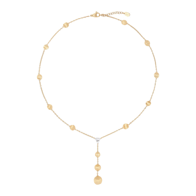 Marco Bicego 18K Yellow Gold Africa Lariat Diamond Necklace