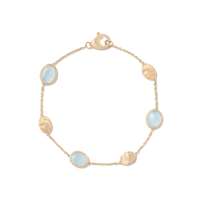 Marco Bicego 18K Yellow Gold Aquamarine & Gold Bracelet