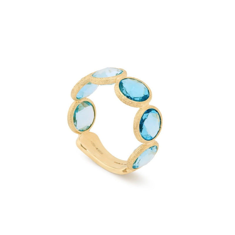 Marco Bicego 18K Yellow Gold BlueTopaz Jaipur Color Ring