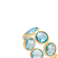 Marco Bicego 18K Yellow Gold BlueTopaz Jaipur Color Ring Image 1