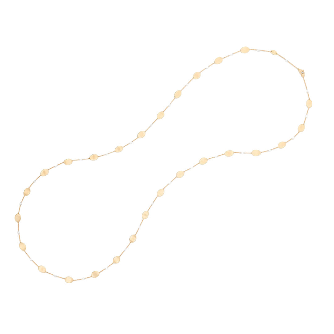 Marco Bicego 18K Yellow Gold Lunaria Diamond Station Necklace