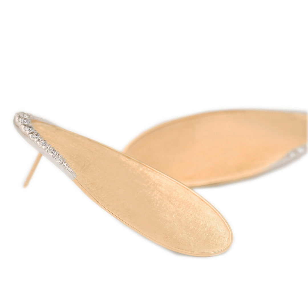 Marco Bicego 18K Yellow Gold Lunaria Statement Earrings with Diamonds img2