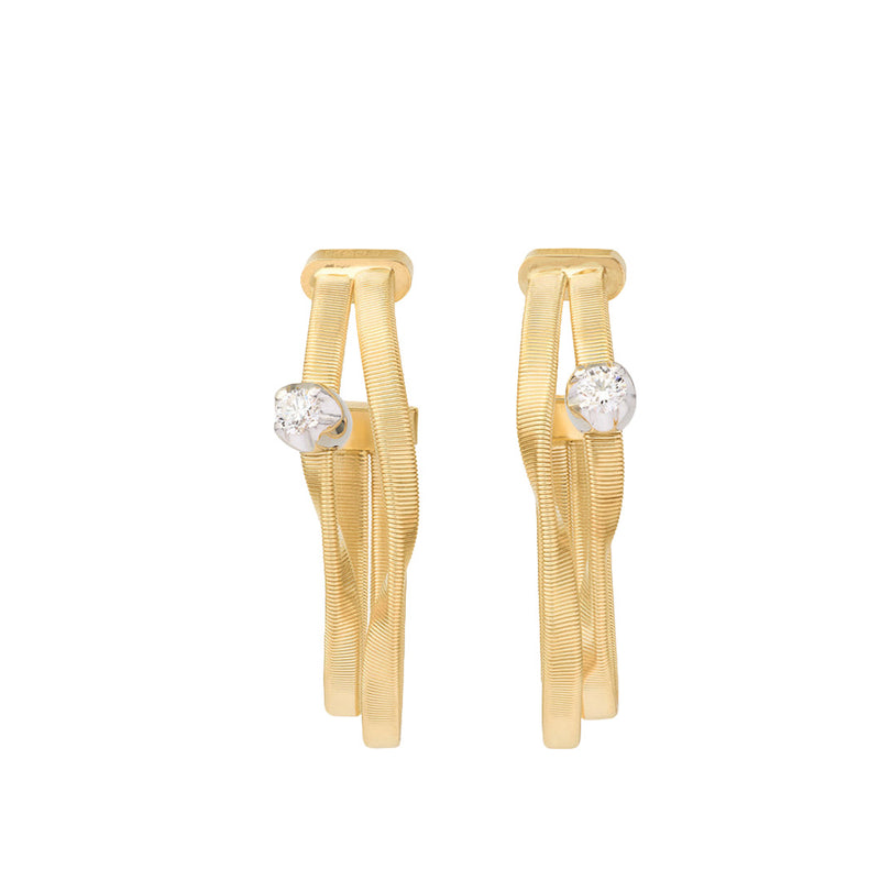 Marco Bicego 18K Yellow Gold Marrakech Multi-Strand Diamond Hoop Earrings