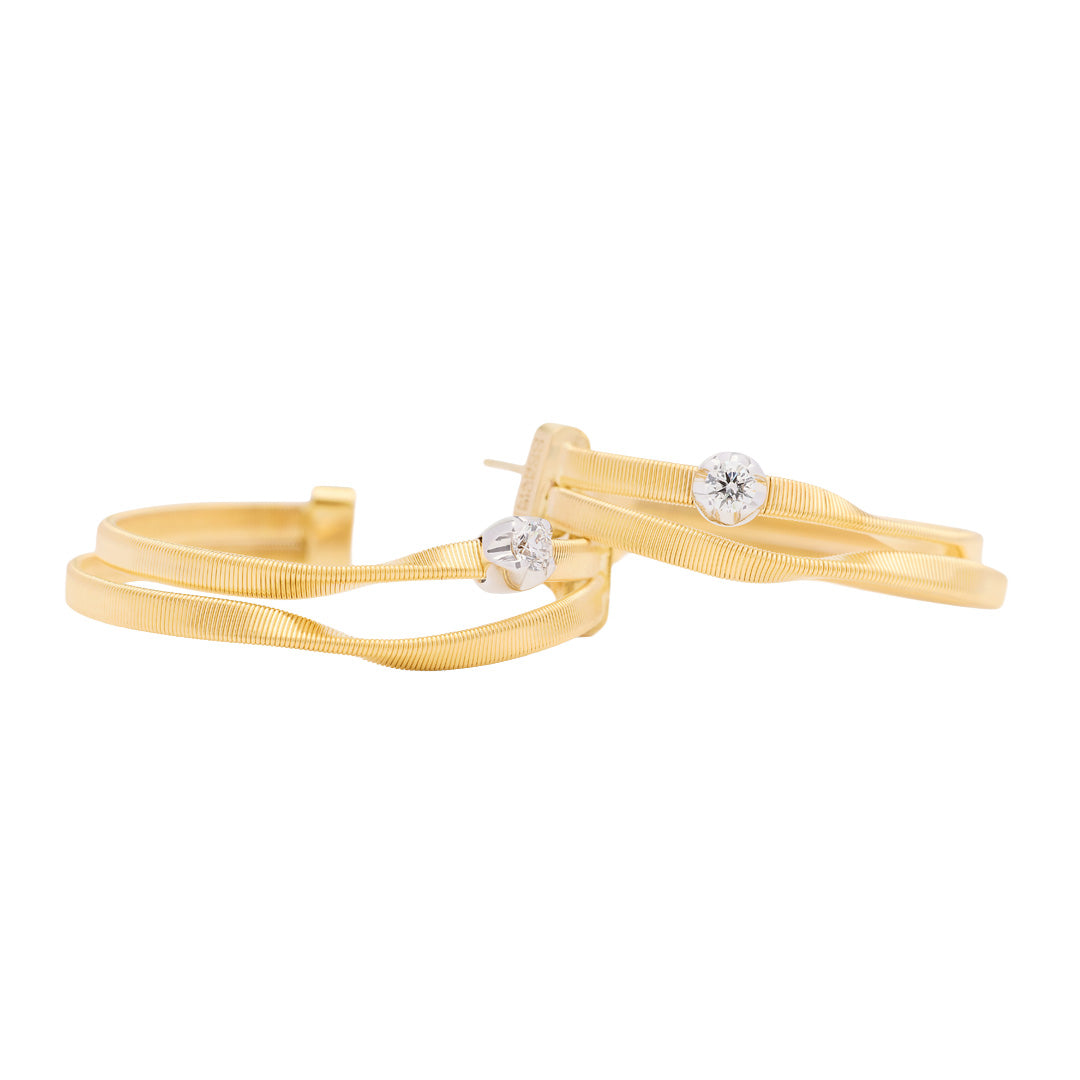 Marco Bicego 18K Yellow Gold Marrakech Multi-Strand Diamond Hoop Earrings img2