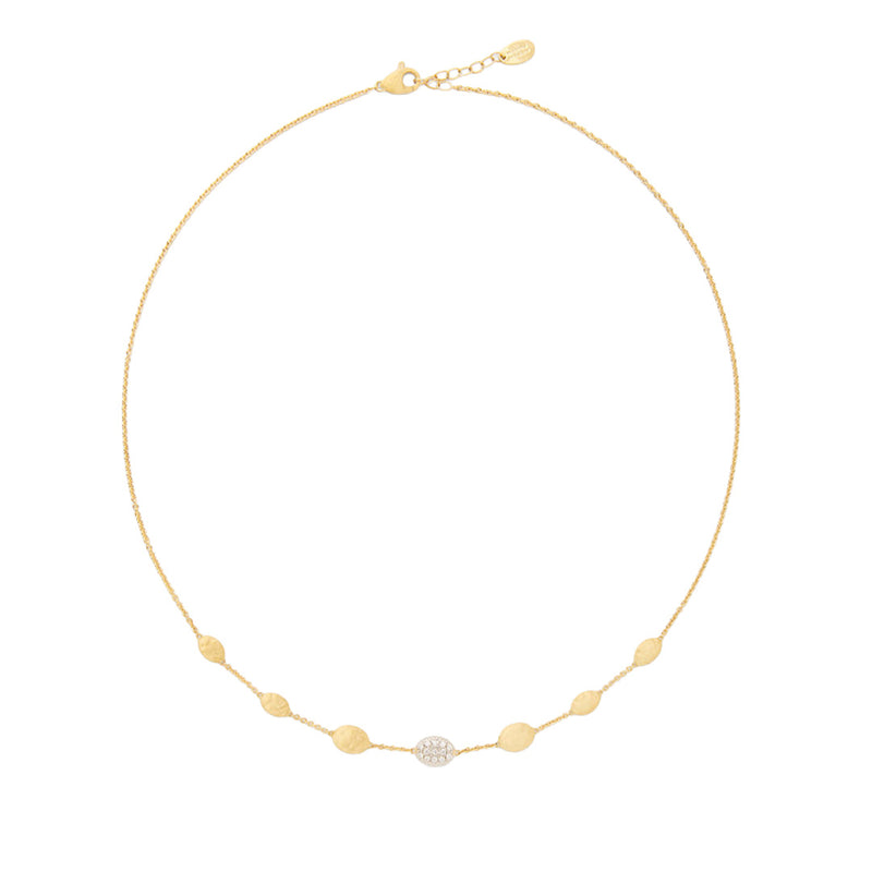 Marco Bicego 18K Yellow Gold Siviglia Diamond Station Necklace