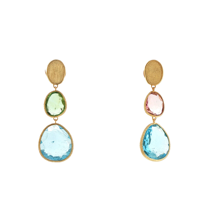 Marco Bicego 18K Yellow Gold Tourmaline & Topaz Earrings