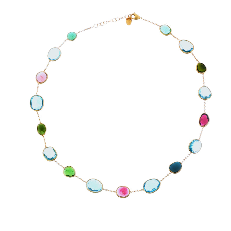 Marco Bicego 18K Yellow Gold Tourmaline & Topaz Necklace