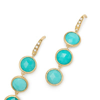 Marco Bicego 18K Yellow Gold Turquoise & Diamond Drop Earrings img2