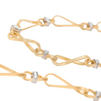Marco Bicego 18K Yellow Gold Twisted Coil Long Link Diamond Necklace img2