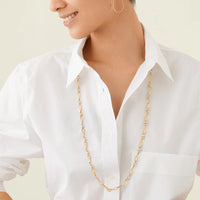 Marco Bicego 18K Yellow Gold Twisted Coil Long Link Diamond Necklace img4