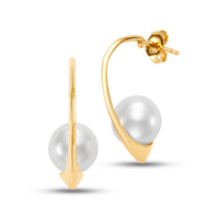 Mastoloni 14K Yellow Gold 9-9.5MM Freshwater Pearl Earrings