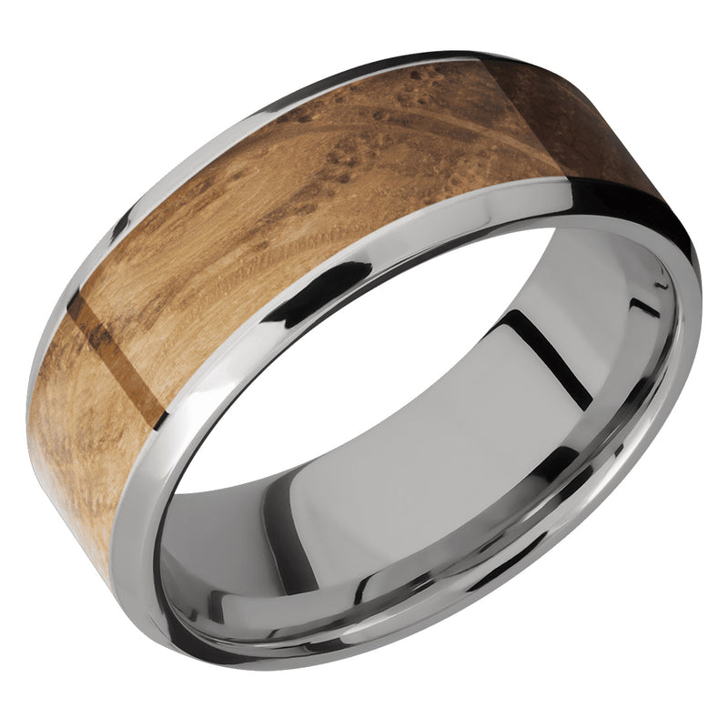 Mens Lashbrook 8mm Titanium Wedding Band img1